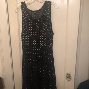 Black and white sparkle dots winter party dress